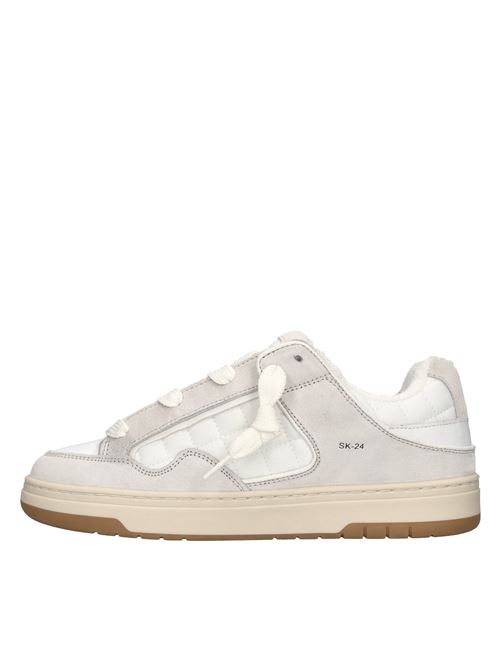 Sneakers in camoscio e tessuto D.A.T.E. | SKATE NYLONBIANCO